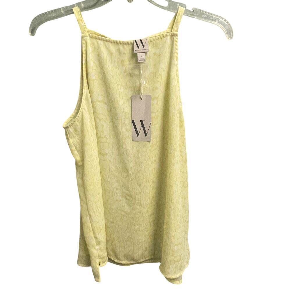 Worthington New Size Small Yellow Tank Blouse Office Dressy Casual Layering